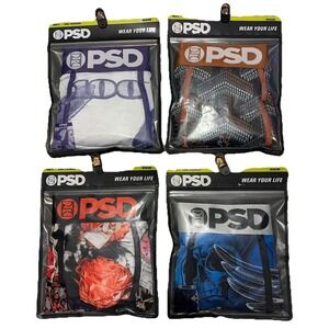 PSD 4 Lot Premium Boxer Briefs Core Standard Men's Medium